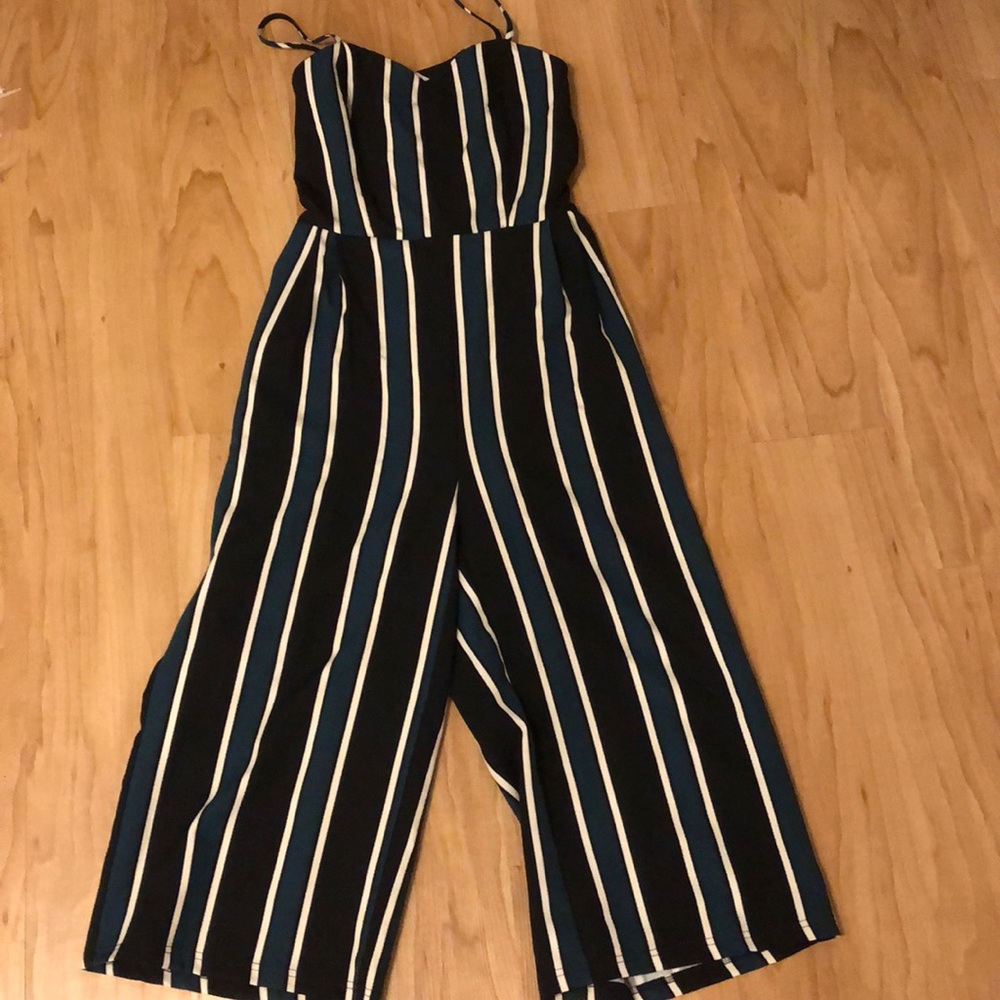 Striped Pantsuit Romper